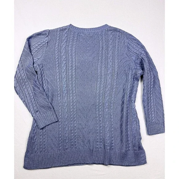 LANE BRYANT Sweater size 18/20 Womens Lilac Cable Knit 1095669 - Picture 2 of 9
